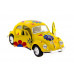 Машина Kinsmart 1967 Volkswagen Classical Beetle with printing инерция (1/12шт.) 1:32 б/к