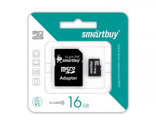 Карта памяти SMART BUY microSDHC-16 Gb class 10