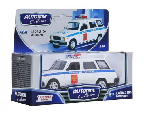 Машина Autotime LADA 2104 полиция 1:36