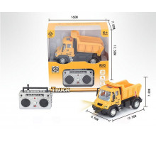 Р/У Самосвал малый желтый YP Toys 6163J3, 13 см, свет, 2.4G 1/64 RTR