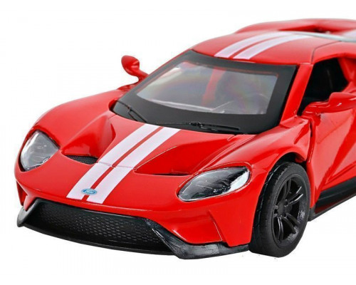 Машина АВТОПАНОРАМА Ford GT, красный, 1/42, инерция, откр. двери, в/к 17,5*12,5*6,5 см