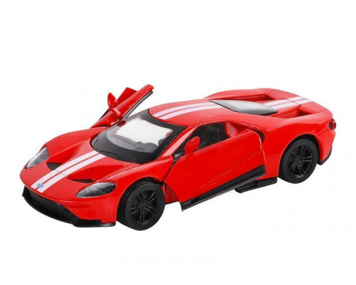 Машина АВТОПАНОРАМА Ford GT, красный, 1/42, инерция, откр. двери, в/к 17,5*12,5*6,5 см