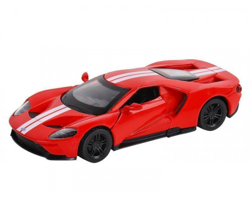 Машина АВТОПАНОРАМА Ford GT, красный, 1/42, инерция, откр. двери, в/к 17,5*12,5*6,5 см