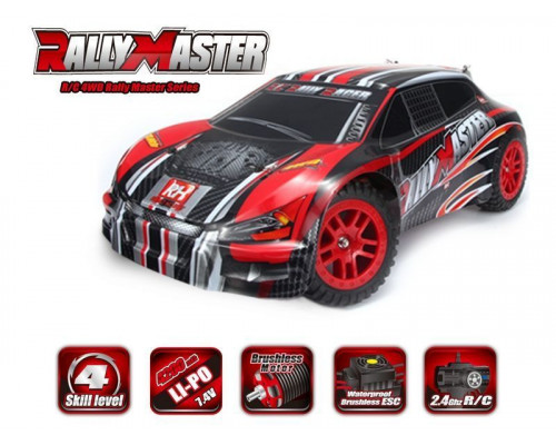 Радиоуправляемая шоссейка Remo Hobby Rally Master Brushless (красная) 4WD 2.4G 1/8 RTR