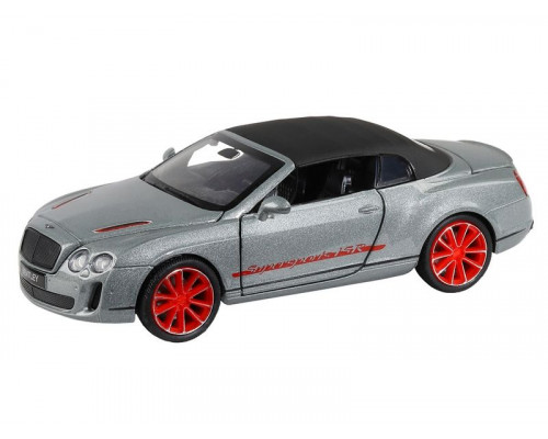 Машина АВТОПАНОРАМА Bentley Continental Supersports ISR, серебряный, 1/32, в/к 17,5*13,5*9 см