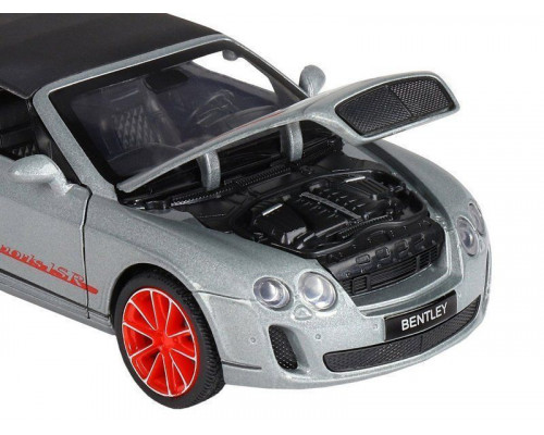 Машина АВТОПАНОРАМА Bentley Continental Supersports ISR, серебряный, 1/32, в/к 17,5*13,5*9 см