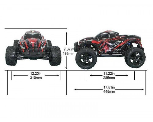 Радиоуправляемый монстр Remo Hobby MMAX (красный) 4WD 2.4G 1/10 RTR