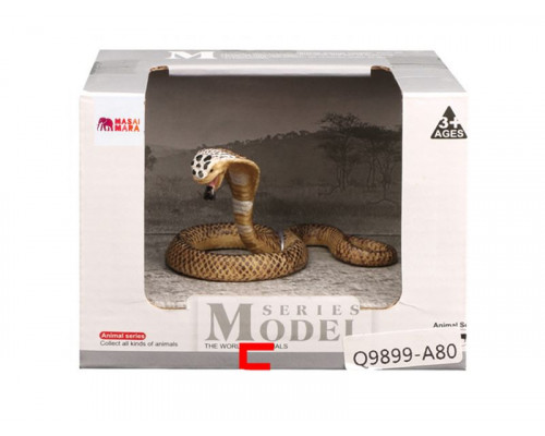 Фигурка игрушка MASAI MARA MM218-160 серии Мир диких животных: рептилия змея Кобра