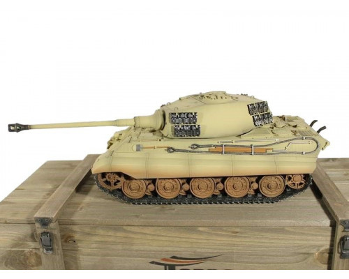 Р/У танк Torro King Tiger (башня Henschel) 1/16 2.4G, ИК-пушка, деревянная коробка