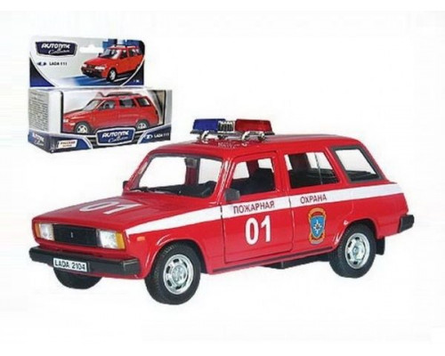 Машина Autotime LADA 2104 пожарная охрана 1:36