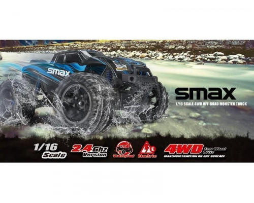 Радиоуправляемый монстр Remo Hobby SMAX (красный) 4WD 2.4G 1/16 RTR