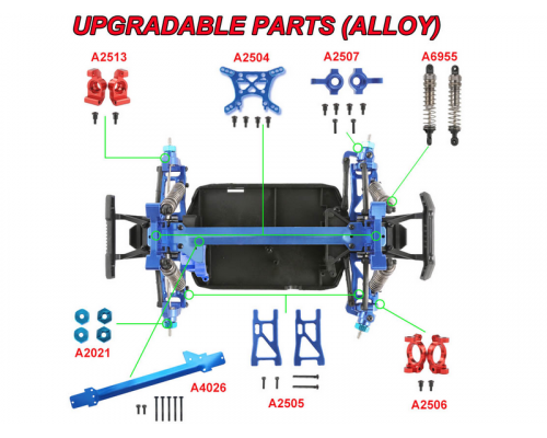 Радиоуправляемый монстр Remo Hobby SMAX (красный) 4WD 2.4G 1/16 RTR