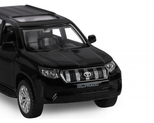 Машина АВТОПАНОРАМА Land Cruiser Prado, черный, 1/42, инерция, в/к 17,5*12,5*6,5 см