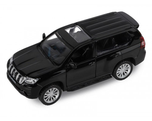 Машина АВТОПАНОРАМА Land Cruiser Prado, черный, 1/42, инерция, в/к 17,5*12,5*6,5 см