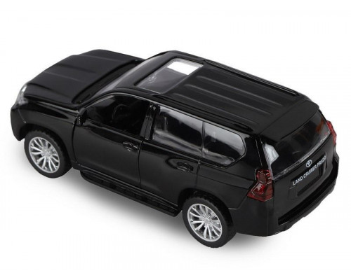 Машина АВТОПАНОРАМА Land Cruiser Prado, черный, 1/42, инерция, в/к 17,5*12,5*6,5 см