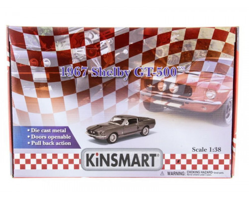 Машина Kinsmart 1:38 Shelby GT-500 1967 в асс. инерция (1/12шт.) б/к