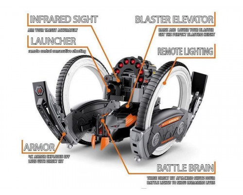 Р/У боевая машина Universe, лазер, ракеты, оранжевая, Ni-Mh и З/У, 2.4G