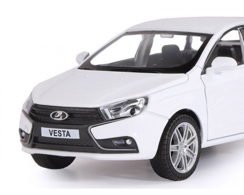 Машина АВТОПАНОРАМА LADA VESTA седан, 1/24,  белый, свет. звук. эффекты, в/к 24,5*12,5*10,5 см