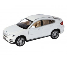 Машина "АВТОПАНОРАМА" BMW X6, белый, 1/32 , свет, звук, инерция, в/к 17,5*13,5*9 см