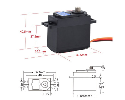 Сервомашинка цифровая JX Servo PDI-5509MG (55.6г/9.35/0.13/6V) стандартная