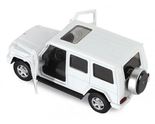 Машина АВТОПАНОРАМА Mercedes-Benz G350d, белый, 1/42, инерция, в/к 17,5*12,5*6,5 см