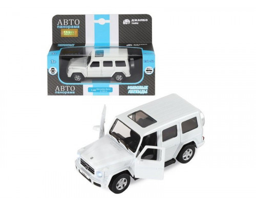 Машина АВТОПАНОРАМА Mercedes-Benz G350d, белый, 1/42, инерция, в/к 17,5*12,5*6,5 см