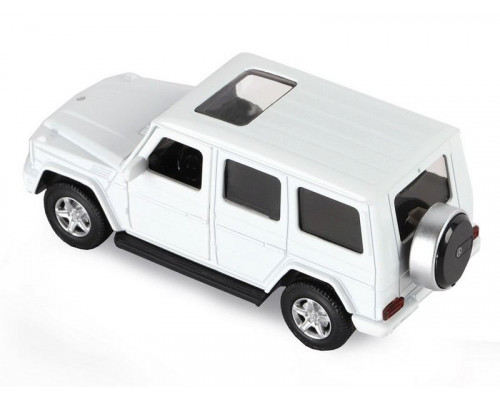 Машина АВТОПАНОРАМА Mercedes-Benz G350d, белый, 1/42, инерция, в/к 17,5*12,5*6,5 см