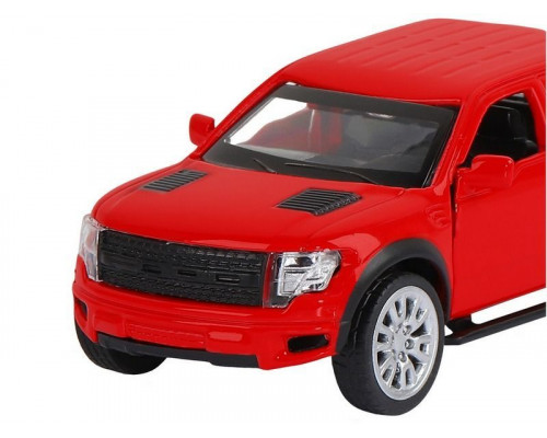 Машина АВТОПАНОРАМА Ford F-150 SVT Raptor-2, красный, 1/52, инерция, в/к 17,5*12,5*6,5 см