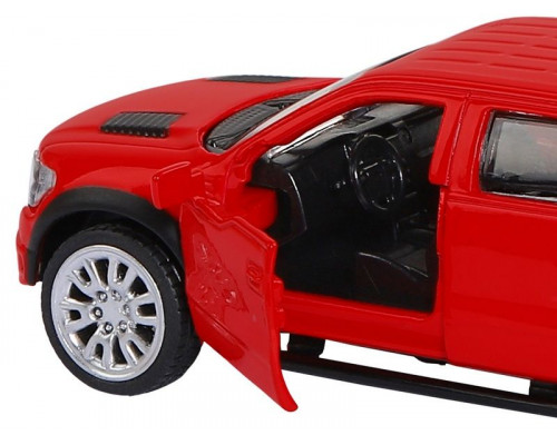 Машина АВТОПАНОРАМА Ford F-150 SVT Raptor-2, красный, 1/52, инерция, в/к 17,5*12,5*6,5 см