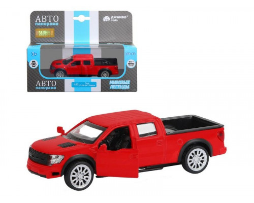 Машина АВТОПАНОРАМА Ford F-150 SVT Raptor-2, красный, 1/52, инерция, в/к 17,5*12,5*6,5 см