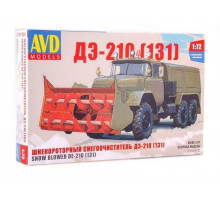 Сборная модель AVD Шнекороторный снегоочиститель ДЭ-210 (131), 1/72