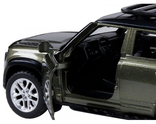 Машина АВТОПАНОРАМА Land Rover Defender 110, 1/43, оливковый, инерция, в/к 17,5*12,5*6,5 см