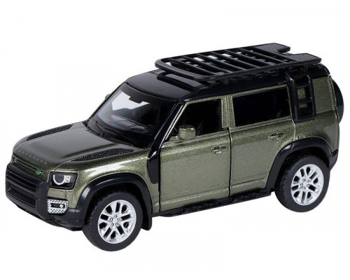 Машина АВТОПАНОРАМА Land Rover Defender 110, 1/43, оливковый, инерция, в/к 17,5*12,5*6,5 см