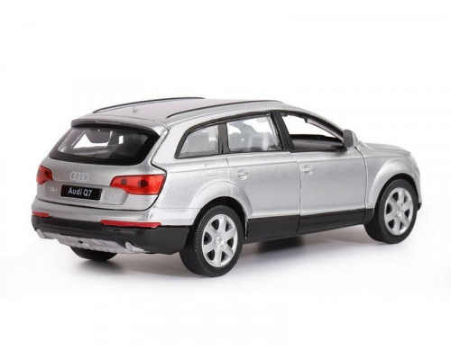 Машина АВТОПАНОРАМА Audi Q7, серебряный, 1/32, свет, звук, инерция, в/к 17,5*13,5*9 см