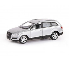 Машина "АВТОПАНОРАМА" Audi Q7, серебряный, 1/32, свет, звук, инерция, в/к 17,5*13,5*9 см