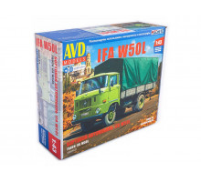 Сборная модель AVD IFA W50L бортовой с тентом, 1/43