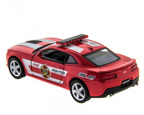 Машина Kinsmart 1:38 Chevrolet Camaro 2014 (Police/Fire) инерция (1/12шт.) б/к