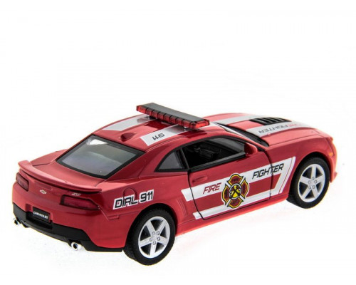 Машина Kinsmart 1:38 Chevrolet Camaro 2014 (Police/Fire) инерция (1/12шт.) б/к