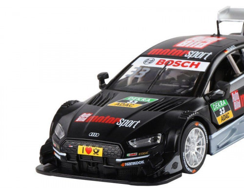 Машина АВТОПАНОРАМА Audi RS 5 DTM, черный матовый, 1/32, свет, звук, инерция, в/к 17,5*13,5*9 см