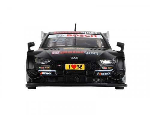 Машина АВТОПАНОРАМА Audi RS 5 DTM, черный матовый, 1/32, свет, звук, инерция, в/к 17,5*13,5*9 см