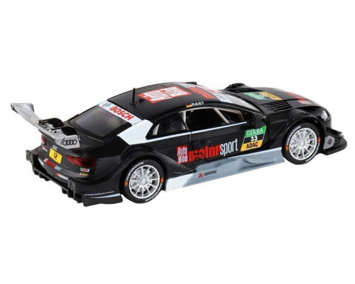 Машина АВТОПАНОРАМА Audi RS 5 DTM, черный матовый, 1/32, свет, звук, инерция, в/к 17,5*13,5*9 см