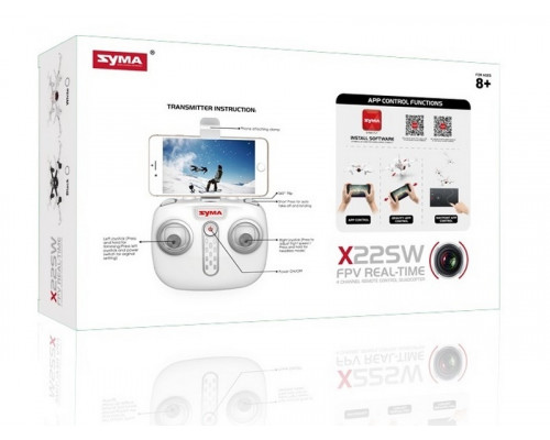 Р/У квадрокоптер Syma X22SW с FPV трансляцией Wi-Fi, 2.4G 6-AXIS  RTF