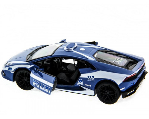 Машина Kinsmart Lamborghini Huracan (Police) инерция (1/12шт.) 1:36 б/к