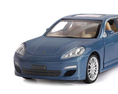 Машина АВТОПАНОРАМА Porsche Panamera S, синий, 1/32, свет, звук, инерция, в/к 17,5*13,5*9 см