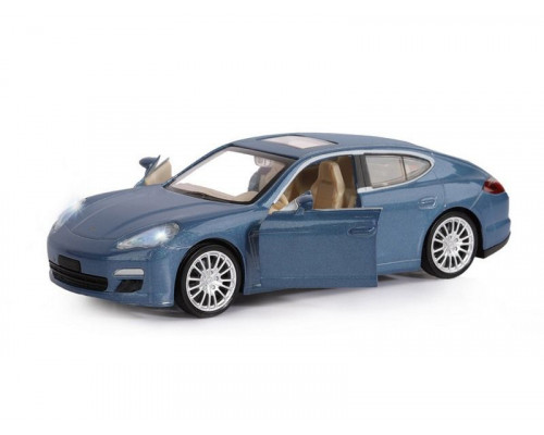 Машина АВТОПАНОРАМА Porsche Panamera S, синий, 1/32, свет, звук, инерция, в/к 17,5*13,5*9 см