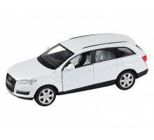 Машина "АВТОПАНОРАМА" Audi Q7, белый, 1/32, свет, звук, инерция, в/к 17,5*13,5*9 см