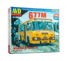 Сборная модель AVD Городской автобус ЛИАЗ-677М, 1/43