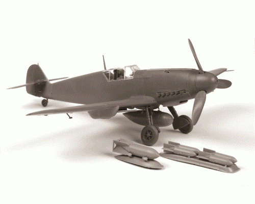 Сборная модель ZVEZDA Немецкий истребитель Мессершмитт Bf-109F4, 1/48