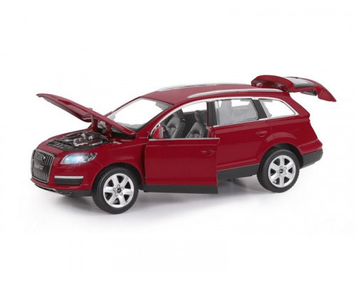 Машина АВТОПАНОРАМА Audi Q7, бордовый, 1/24, в/к 24,5*12,5*10,5 см