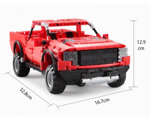 Радиоуправляемый конструктор CADA deTech красный пикап (549 деталей)